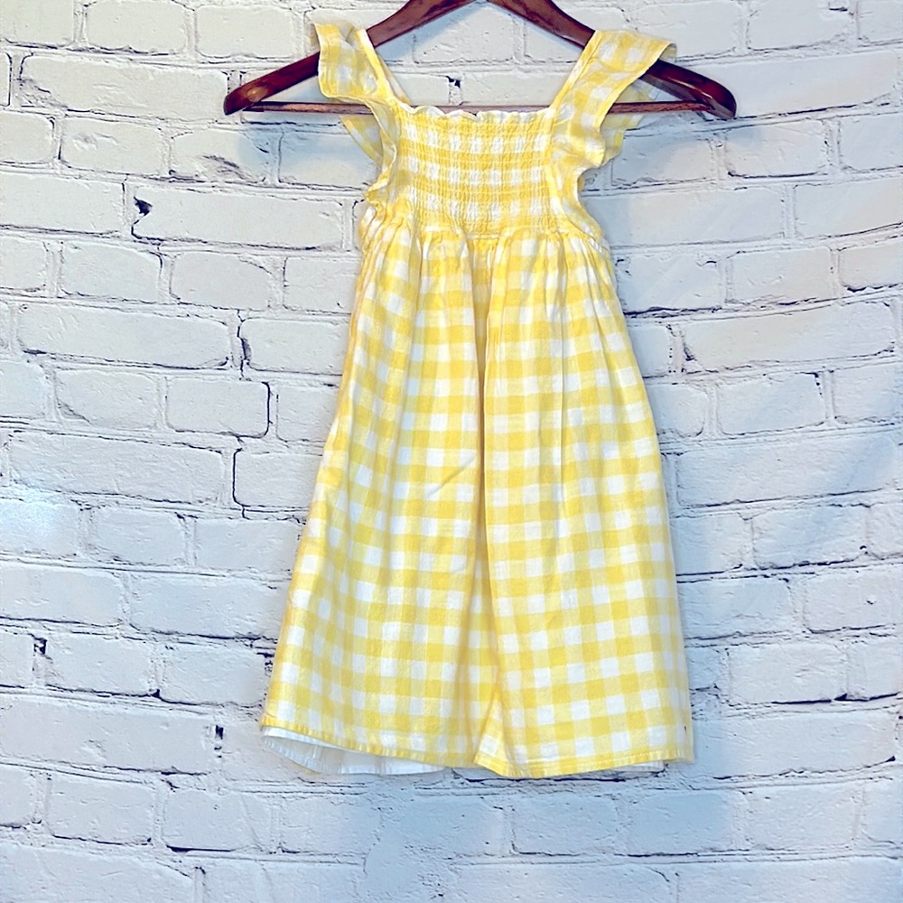 Tahari Yellow White Check Sleeveless Sundress Size 6X Excellent Condition
